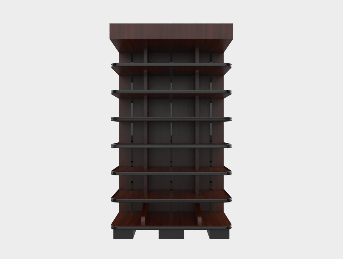 3 Sided End Cap w/Wood Shelves