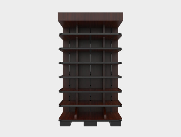 3 Sided End Cap w/Wood Shelves