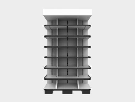 3 Sided End Cap w/Wood Shelves