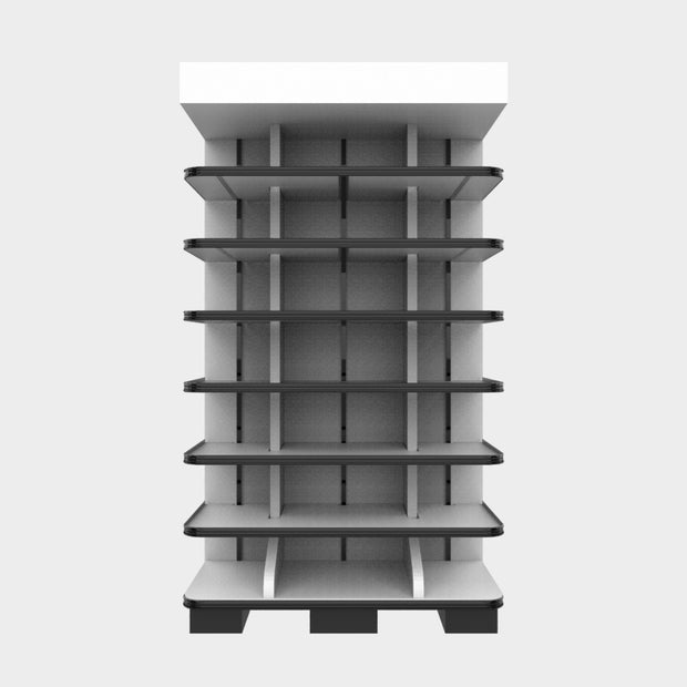 3 Sided End Cap w/Wood Shelves