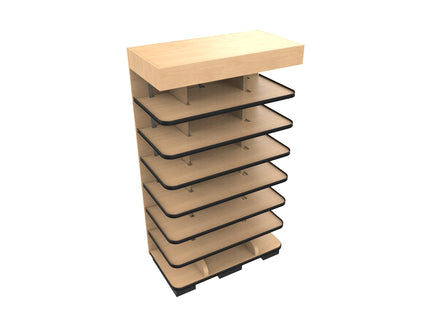 3 Sided End Cap w/Wood Shelves