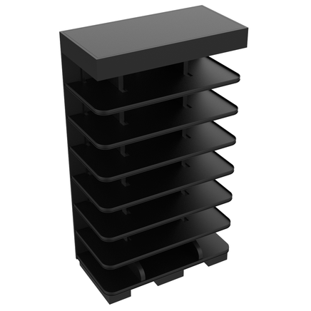 3 Sided End Cap w/Wood Shelves