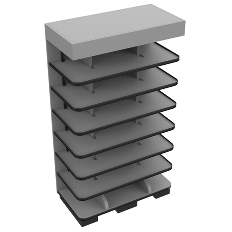 3 Sided End Cap w/Wood Shelves