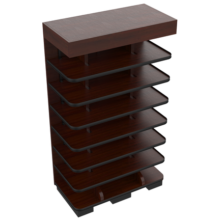 3 Sided End Cap w/Wood Shelves