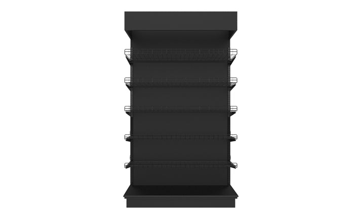 3 Sided End Cap w/Wire Shelves