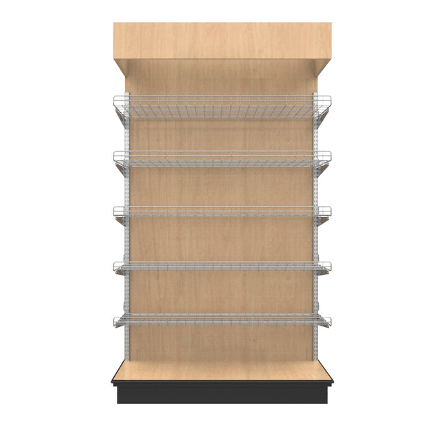 3 Sided End Cap w/Wire Shelves & Canopy