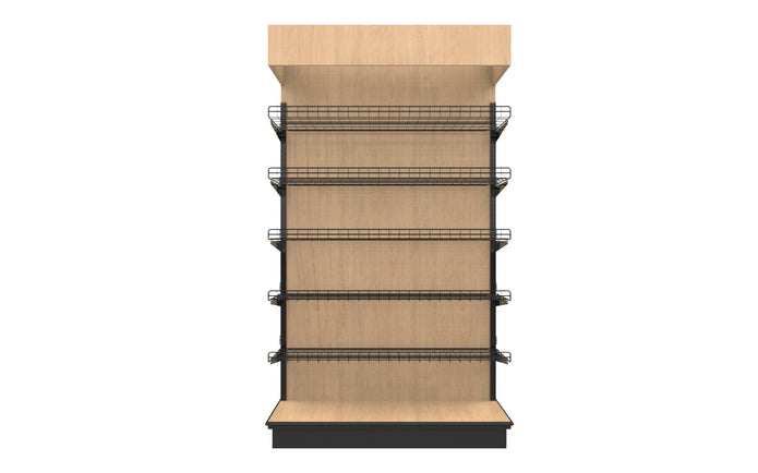 3 Sided End Cap w/Wire Shelves
