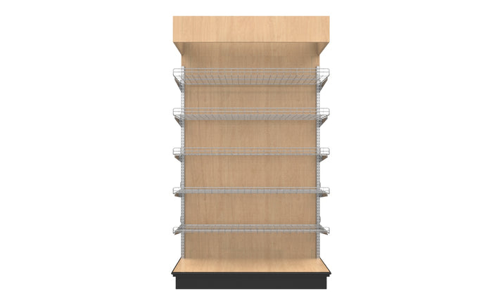 3 Sided End Cap w/Wire Shelves