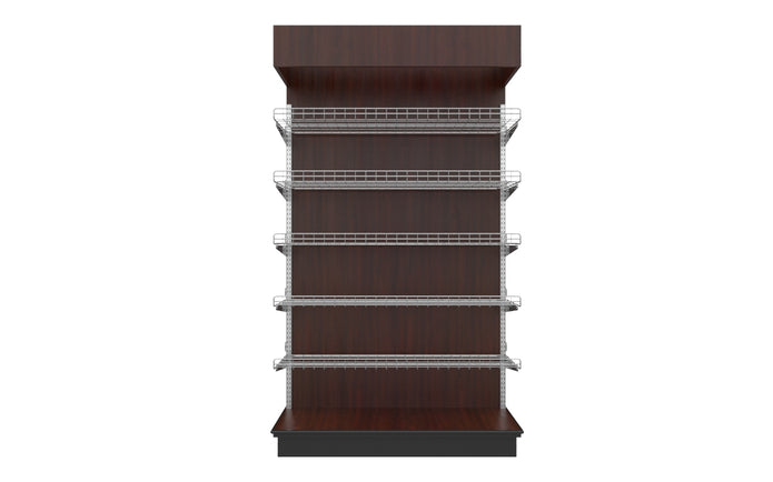 3 Sided End Cap w/Wire Shelves