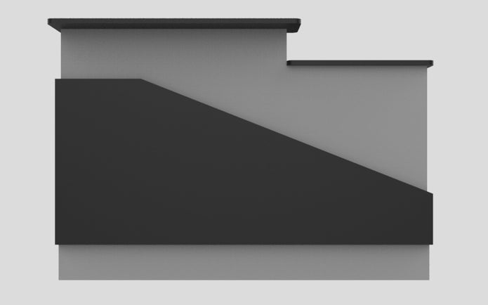 Sales Counter w/ Angled Back