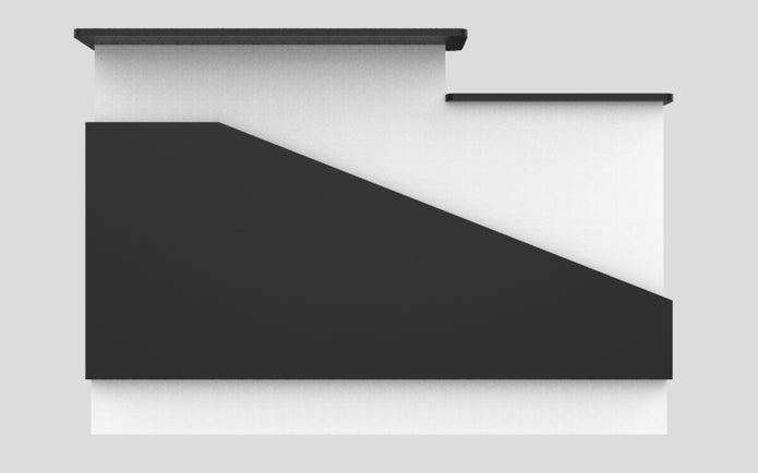 Sales Counter w/ Angled Back