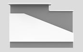 Sales Counter w/ Angled Back