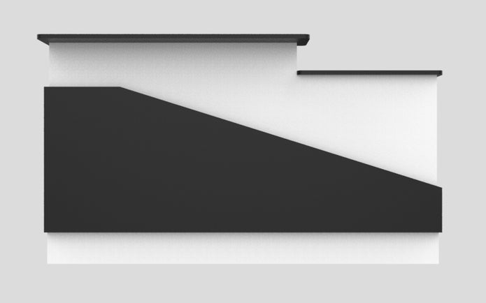 Sales Counter w/ Angled Back