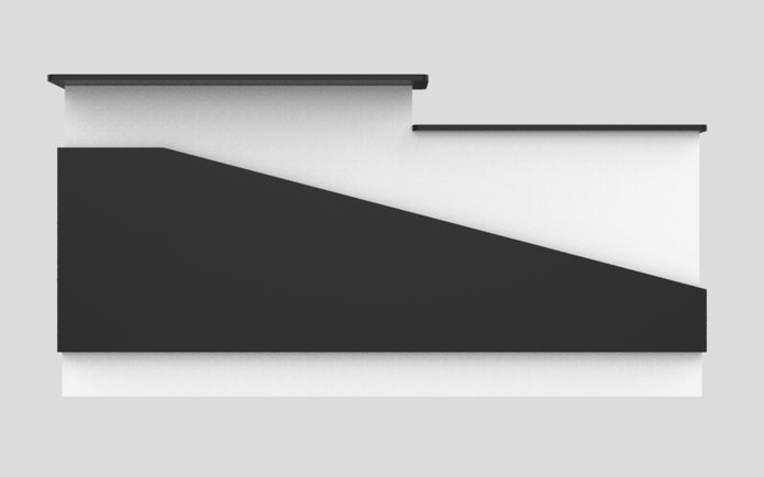 Sales Counter w/ Angled Back