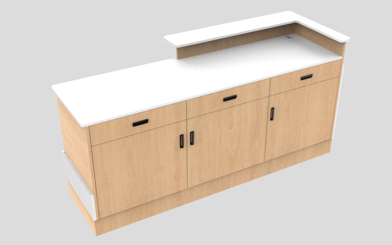Sales Counter w/ Angled Back