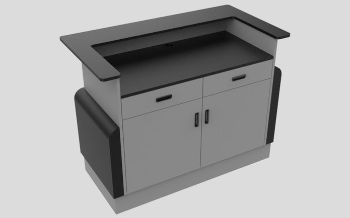 Sales Counter w/ Curved Back