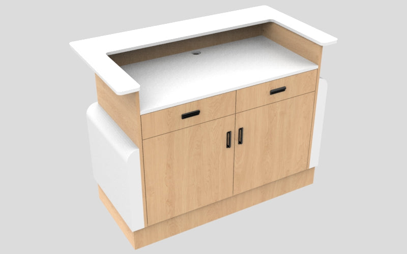 Sales Counter w/ Curved Back