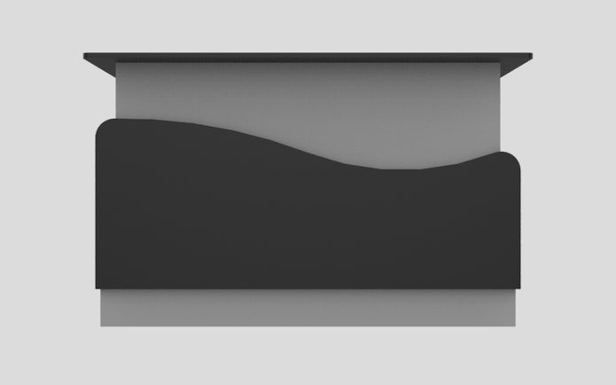 Sales Counter w/ Curved Back