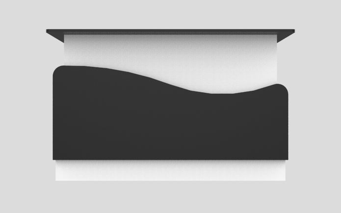 Sales Counter w/ Curved Back