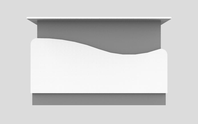Sales Counter w/ Curved Back