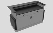 Sales Counter w/ Curved Back
