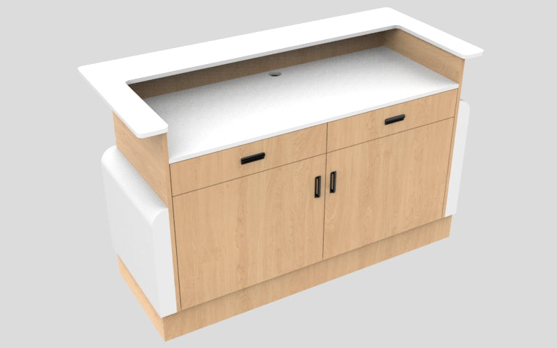 Sales Counter w/ Curved Back