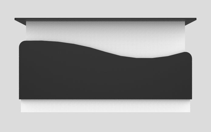 Sales Counter w/ Curved Back