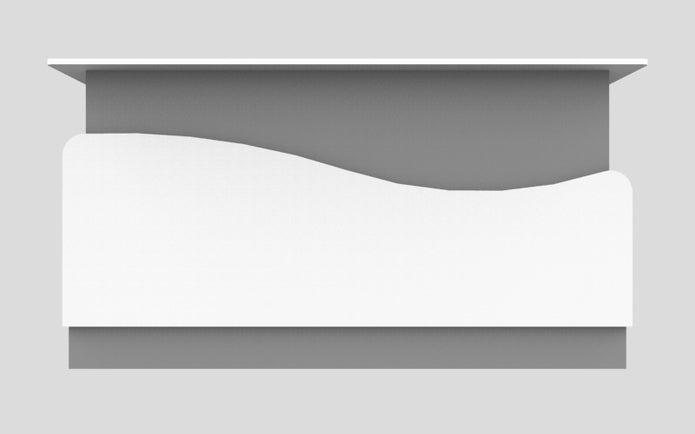 Sales Counter w/ Curved Back