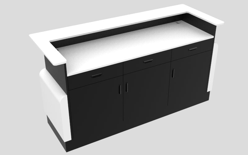 Sales Counter w/ Curved Back
