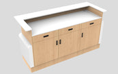 Sales Counter w/ Curved Back