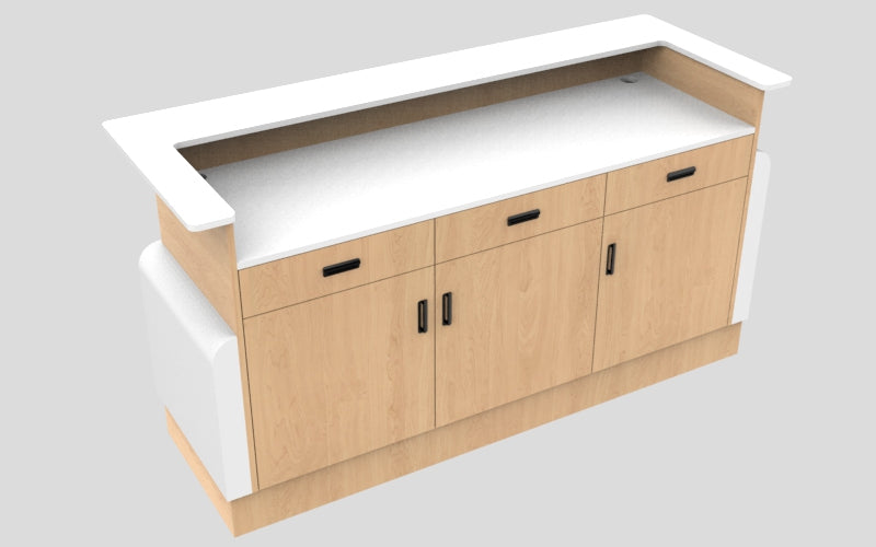 Sales Counter w/ Curved Back