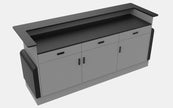 Sales Counter w/ Curved Back
