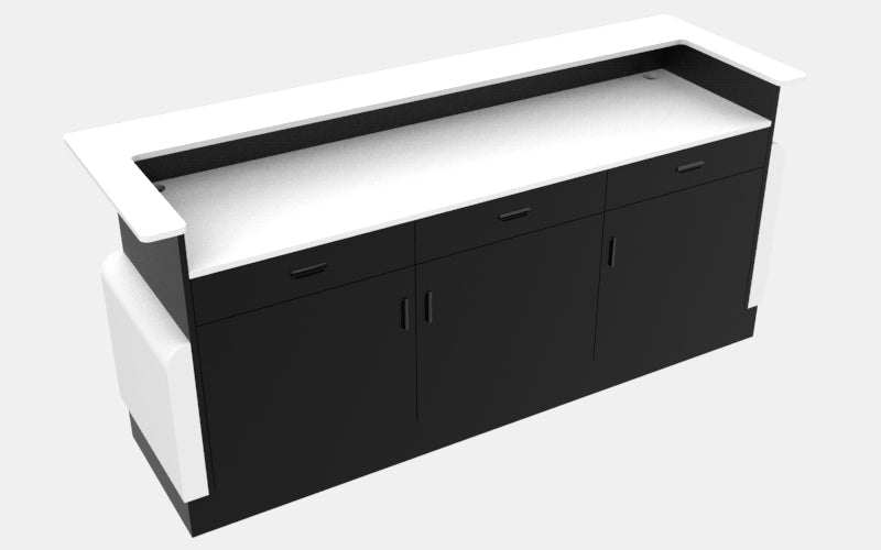 Sales Counter w/ Curved Back