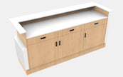 Sales Counter w/ Curved Back