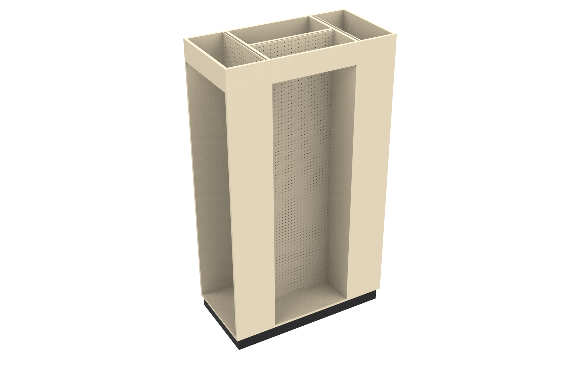 3 Sided Pegboard Unit