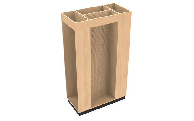 3 Sided Pegboard Unit