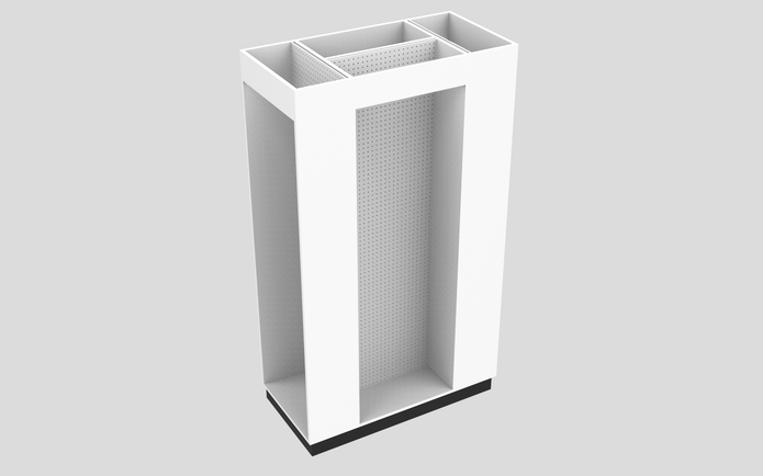 3 Sided Pegboard Unit