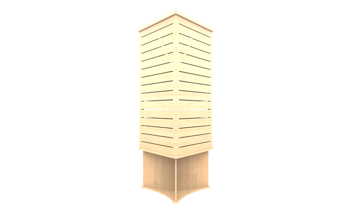 3 Sided Slatwall Table