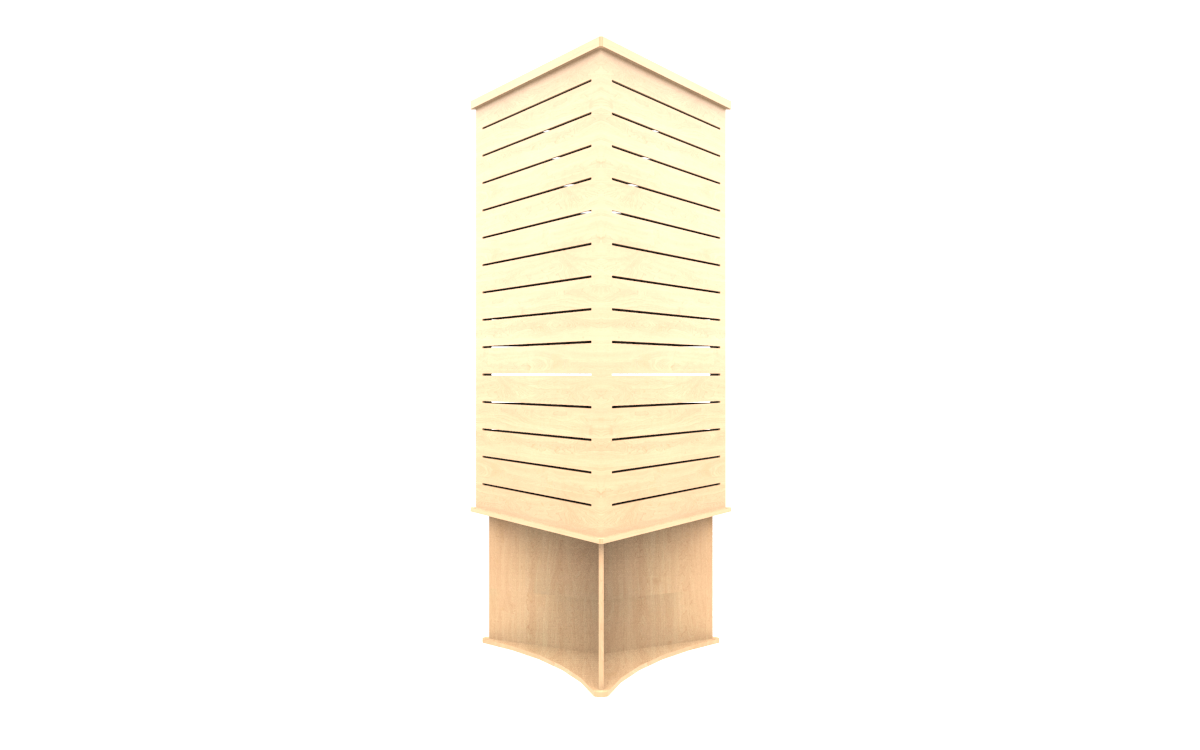 3 Sided Slatwall Table