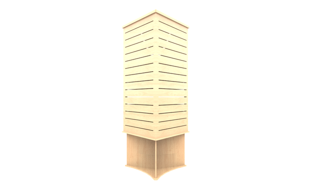 3 Sided Slatwall Table