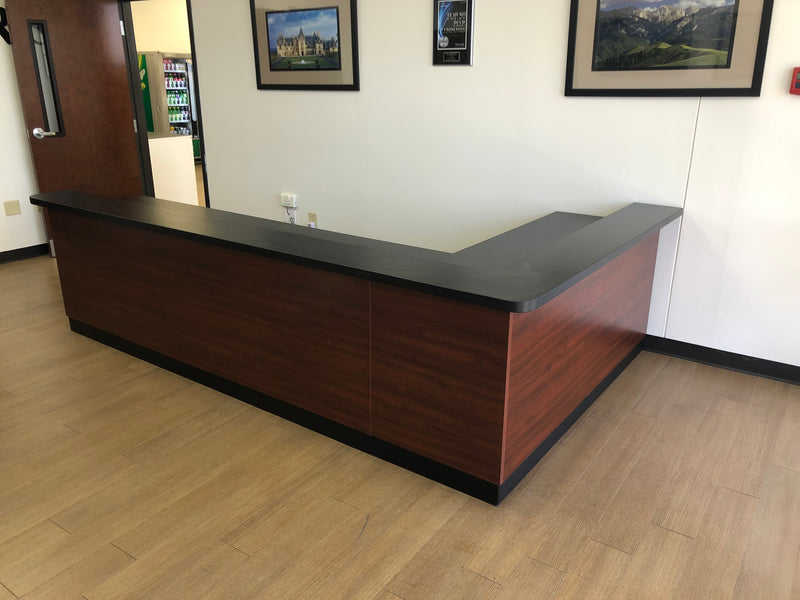 Professional Office Front Reception  Desk in a corporate setting