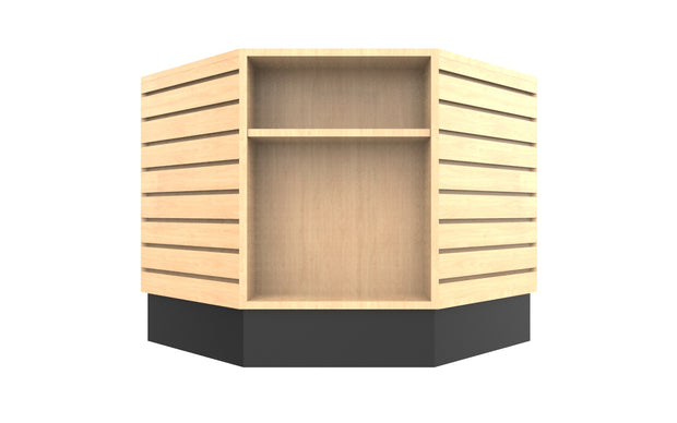 8 Sided Slatwall Table