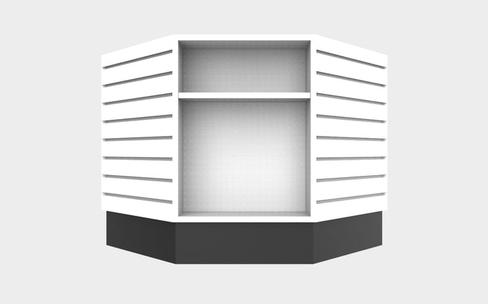 8 Sided Slatwall Table