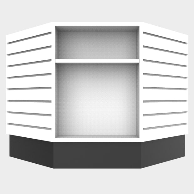 8 Sided Slatwall Table