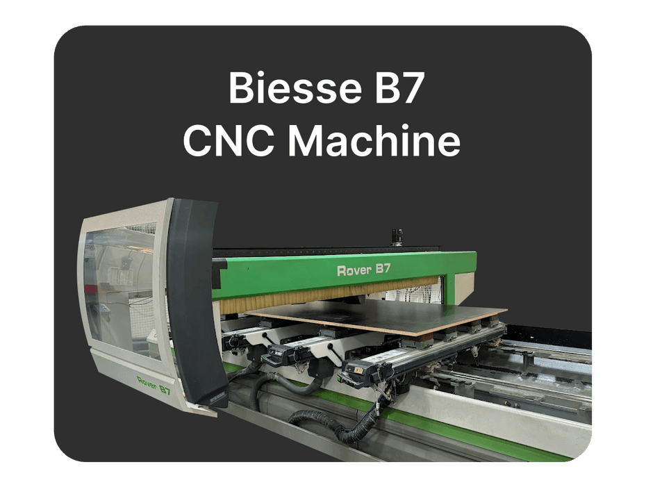 Image of CNC machine Biesse B7 behind a grey background 