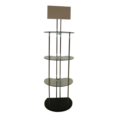 Contemporary Curved Glass Shelving Display