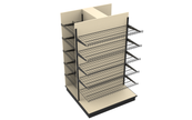 3 Sided End Cap w/Wire Shelves