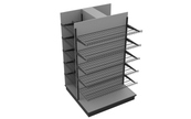 3 Sided End Cap w/Wire Shelves
