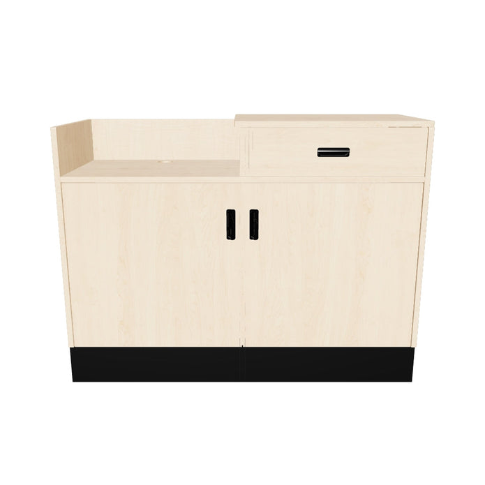 Deluxe Sales Counter w/ Register Bay & Slatwall