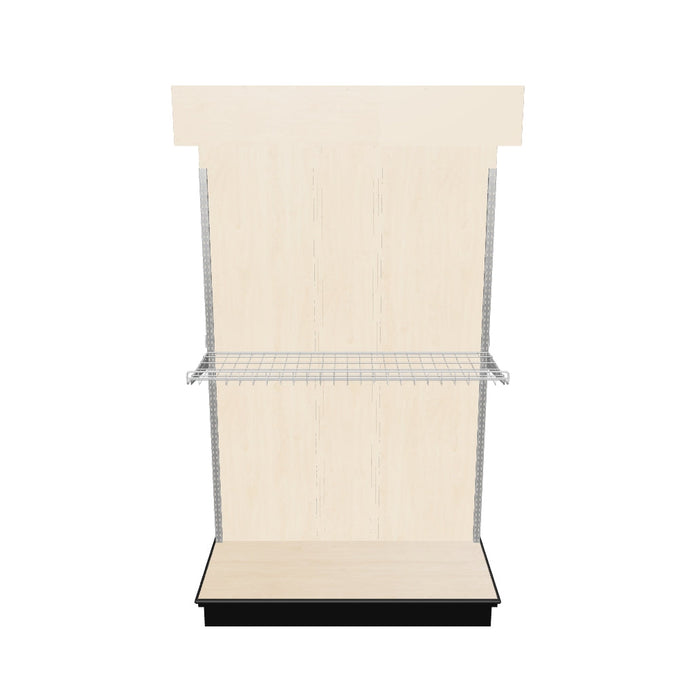 3 Sided End Cap w/Wire Shelves